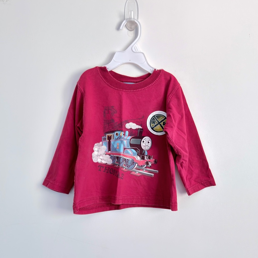 Thomas & Friends Thomas Red Long Sleeve Graphic Pullover T-Shirt Size 2T
